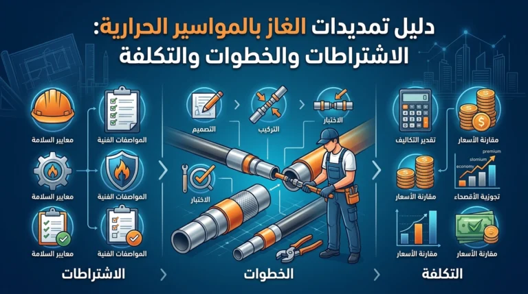 دليل تمديدات الغاز بالمواسير الحرارية
